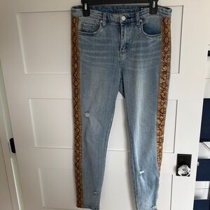 Blank NYC Blue and Brown Skinny Jeans